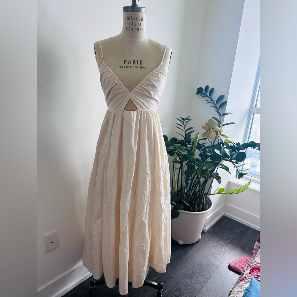 H&M Cream Midi Dress